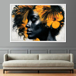 Golden Flora Crowned Spirit - NicheCanvas