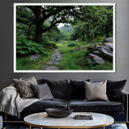 Emerald Forest Stone Pathway - NicheCanvas