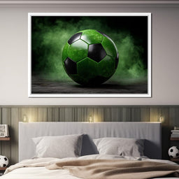 Emerald Soccer Ball Eclipse - NicheCanvas
