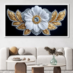 Gilded Petal Crystal Flourish - NicheCanvas