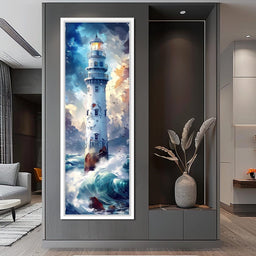 Lighthouse Beacon at Sea - NicheCanvas