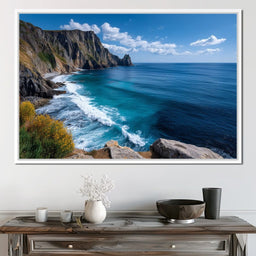 Majestic Coastal Cliffs View - NicheCanvas