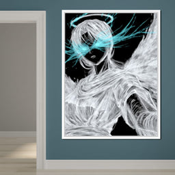 Celestial Guardian Neon Wings - NicheCanvas