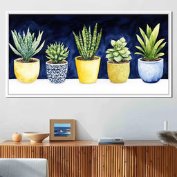 Succulent Symphony in Pots - NicheCanvas