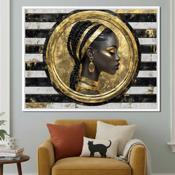 Golden Regal Afro Majesty - NicheCanvas