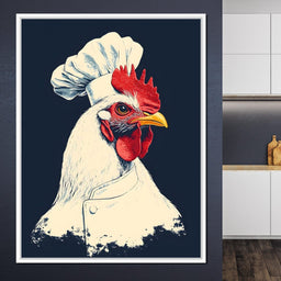 Chef Rooster Portrait - NicheCanvas
