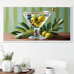 Olive Martini Still Life Delight - NicheCanvas