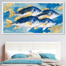 Golden Fins Ocean Quartet - NicheCanvas