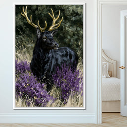 Black Deer Of Wild Fields - NicheCanvas