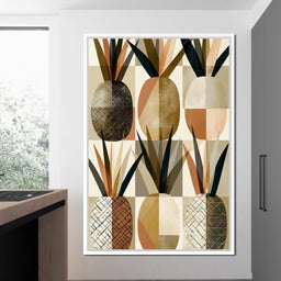 Geometric Tropical Pineapples Study - NicheCanvas