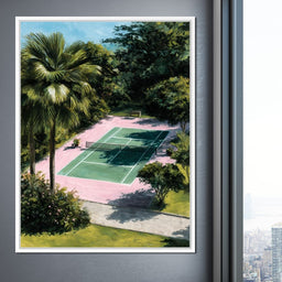 Palm Garden Tennis Court Retreat - NicheCanvas