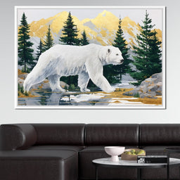 Majestic Polar Bear Wilderness Stroll - NicheCanvas