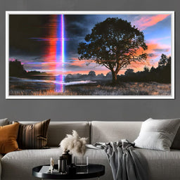 Fractured Light Over the Silent Meadow - NicheCanvas