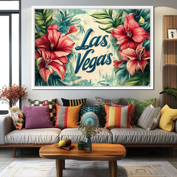 Hibiscus Oasis in Vegas - NicheCanvas