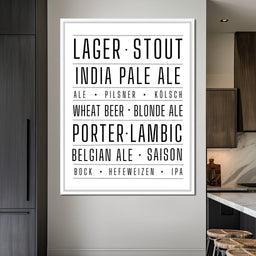 Craft Beer Typography - NicheCanvas