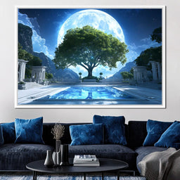 Lunar Reflection Sanctuary - NicheCanvas