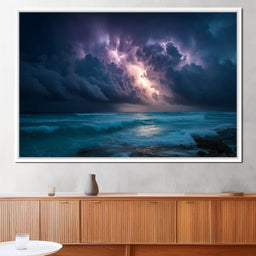 Tempest Sky Over Ocean Waves - NicheCanvas