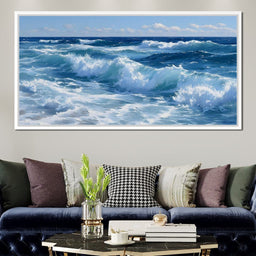 Cerulean Ocean Waves Seascape Dream - NicheCanvas