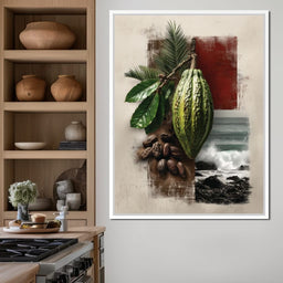 Cacao Pod Coastal Life - NicheCanvas