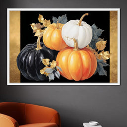 Golden Pumpkin Harvest Harmony - NicheCanvas