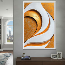 Gold Leaf Wave Relief - TooplesArt - NicheCanvas