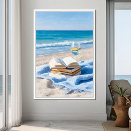 Seaside Pages and Chardonnay Bliss - NicheCanvas