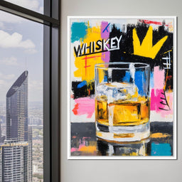 Neon Whiskey Crown Toast - NicheCanvas