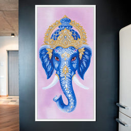 Royal Sapphire Ganesha Blessing - NicheCanvas