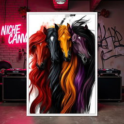 Equestrian Quartet Harmony - NicheCanvas