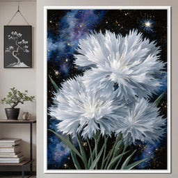 Starlit White Mum Bouquet - NicheCanvas