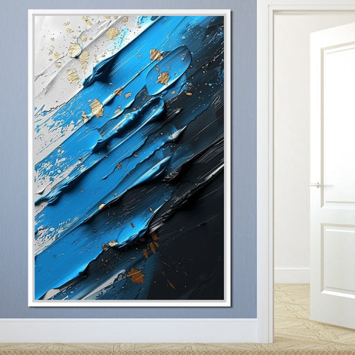 Sapphire Currents Goldleaf Flow Canvas Print