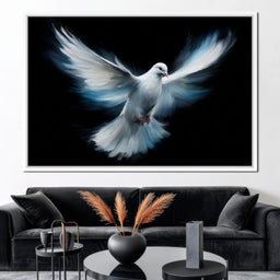 Ascending White Wing Motion - NicheCanvas