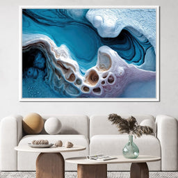 Glacial Coral Marbling - TooplesArt - NicheCanvas