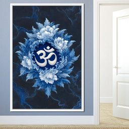 Om Lotus Blossom Meditation Mark - NicheCanvas