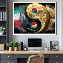 Golden Yin Yang Energy Balance - NicheCanvas