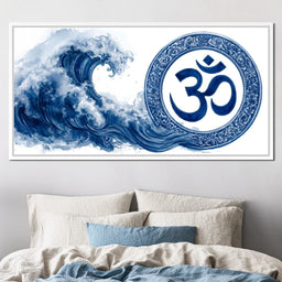 Indigo Om Mandala Meditation - NicheCanvas