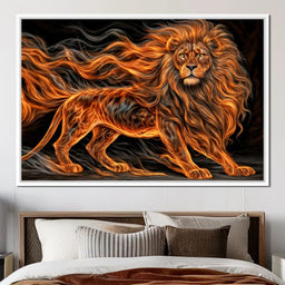 The Ember Mane Lion - TooplesArt - NicheCanvas