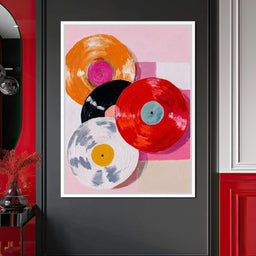 Retro Vinyl Color Spin Dance - NicheCanvas