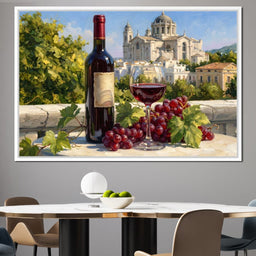 Vintage Wine Harvest Near Cathedral - NicheCanvas