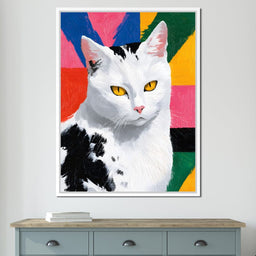 Colorful Cat Pop Style Portrait - NicheCanvas