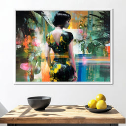 Tropical Garden Muse Portrait - NicheCanvas