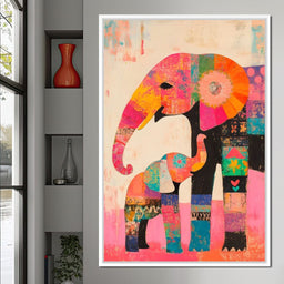 Elephant Patchwork Dreams - NicheCanvas