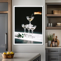 Champagne Cascade Celebration - NicheCanvas