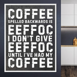 Morning Fuel Bold Typo Humor - NicheCanvas