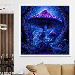 Neon Fungi Fantasy - TooplesArt - NicheCanvas