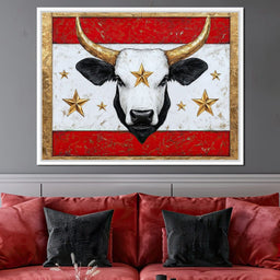 Golden Star Bull Uprising - NicheCanvas