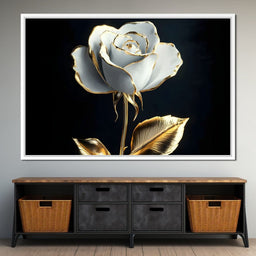 Golden Elegance of Petals - NicheCanvas