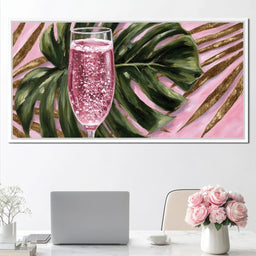 Pink Fizz Monstera Gold - NicheCanvas
