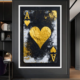 Gilded Ace of Hearts Noir - NicheCanvas