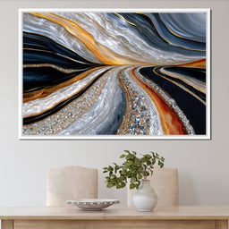 Agate Currents With Diamond Seams - TooplesArt - NicheCanvas